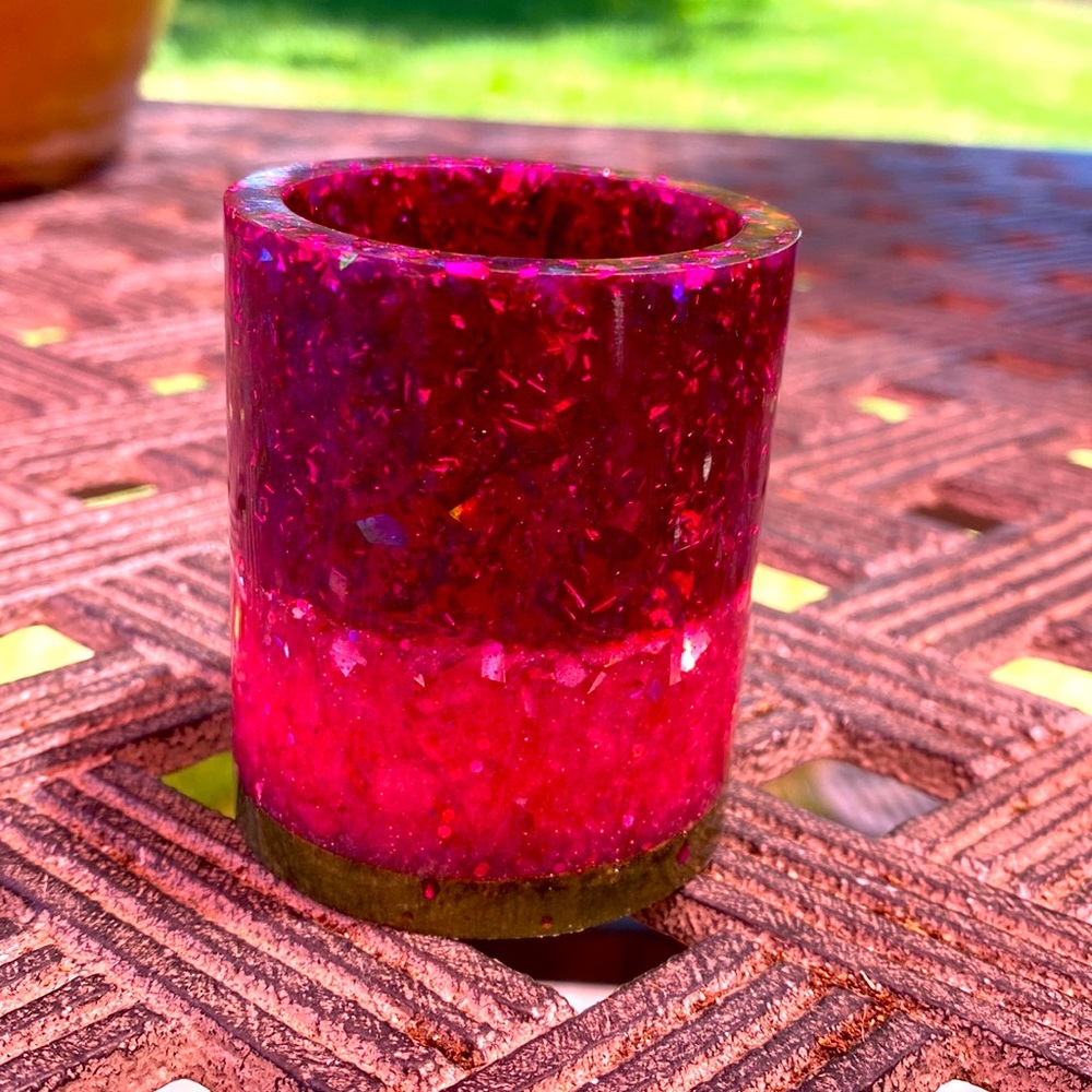 Makeup Brush Holder / Open Container - Handmade